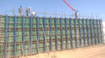 467عملیات بتن ریزی دیوار دایک مخزن ذخیره سوخت